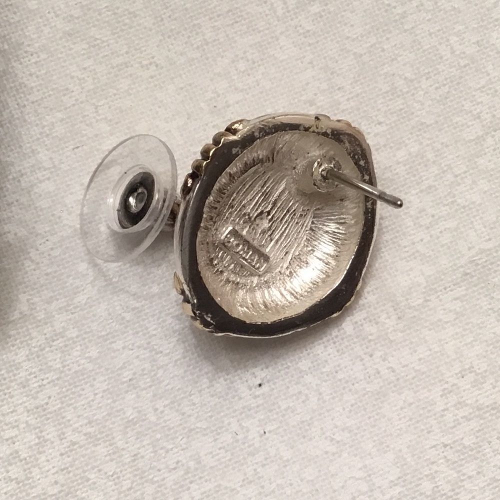 Roman Brand Silvertone and Goldtone Earrings - Picture 7 of 7